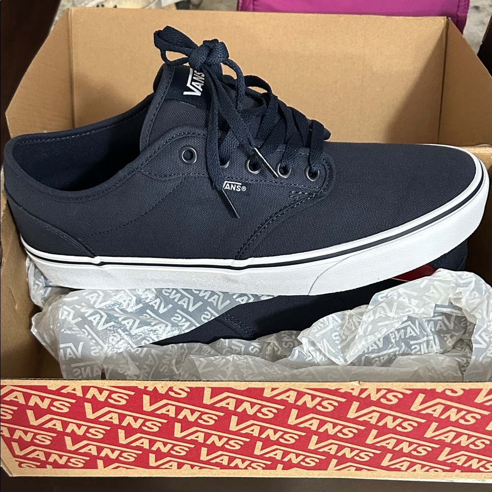Vans Men's Dark Blue Canvas Sneakers